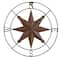 18" Rustic Nautical Metal Compass Wall Art Decor